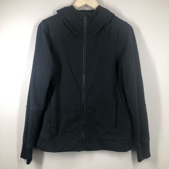 Lululemon Belle Hoodie Full Zip Up Jacket Black Vented Back 8